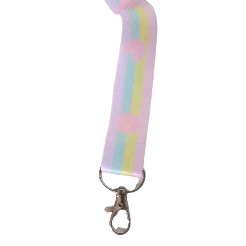 NWOT iPhone 5/5s/SE Pop It Rainbow Unicorn Silicone Phone Case w/AdjLanyard